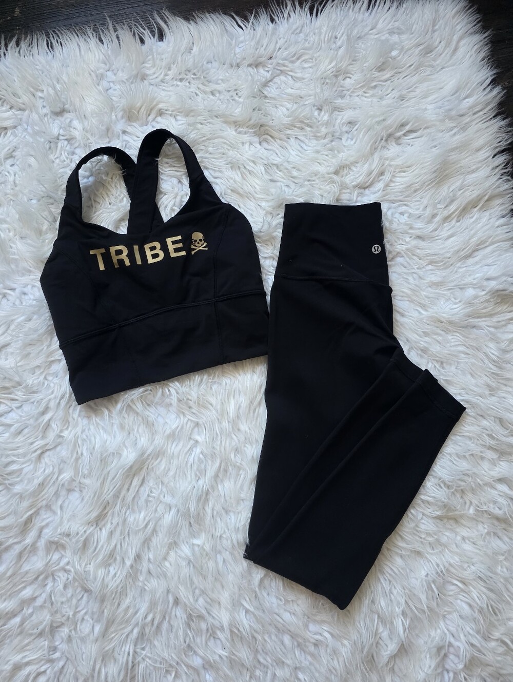 lululemon athletica Black Aligh High-Waist Leggings And Sport Bra